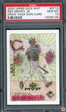 2000 UPPER DECK MVP KEN GRIFFEY, JR. DRAW YOUR OWN CARD #DT13 PSA 10 POP 9 (135)