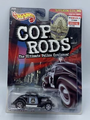 Hot Wheels Cop Rods 1934 3-Window Jefferson City Missouri Police Toy Car - Image 1 of 3