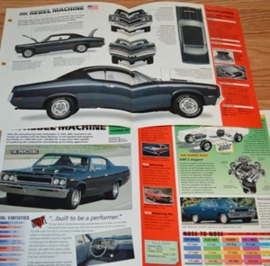 1970 AMC REBEL MACHINE SPECS INFO POSTER ORIGINAL BROCHURE AD 70 - Picture 1 of 1