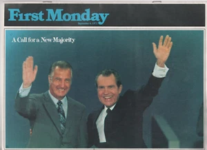 POLITIK Broschüre (1972/9/4) "MONDAY" NIXON/ /RNC (Agnew/ John Wayne) - Bild 1 von 2