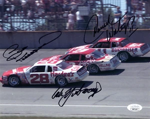 DARRELL WALTRIP+CALE YARBOROUGH+ELLIOTT SIGNED 8x10 PHOTO ALL 3 SIGNED JSA - Picture 1 of 1