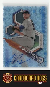 2018 Bowman High Tek #PHT-FP Franklin Perez Tigers Ocean Blue 61/75 SN,AU Auto - Picture 1 of 2