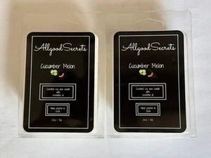 2 Cucumber Melon Allgood Secrets Soy Wax Melts Cube 2.5OZ With Essiential Oil - Picture 1 of 3