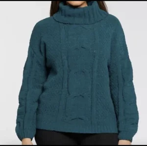 Seven7 Chenille Sweater Cowl Neck Size XL Oversized Knit Super Soft New - Picture 1 of 5