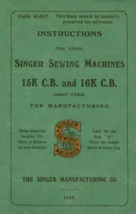 Singer 15K 16L C.B. 16K33 Instruction Manual: 20 Pages - Picture 1 of 1