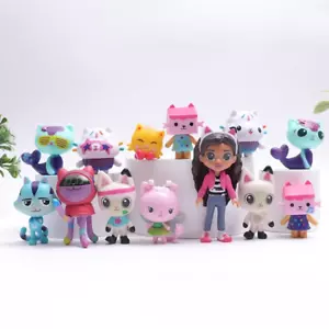 13pcs Gabby Dollhouse Anime Figure Toy Smiling Car Cat Hug Gaby Girl Dolls - Picture 1 of 7