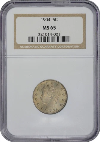 1904 Liberty Nickel MS65 NGC Cover