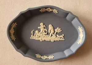 VASSOIO COMÒ VINTAGE WEDGEWOOD DIASPRO BLU INGHILTERRA ♡ 4,25" X 3" - Foto 1 di 8