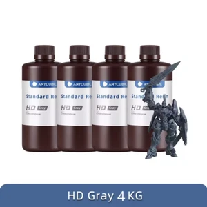 ANYCUBIC 4KG HD Grey Standard Résine V2 405nm pour Imprimante LCD 3D Gris Résine UV - Photo 1/9
