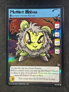 Neopets TCG 10/100 Mutant Babaa Return of Dr. Sloth Petpet Holo Rare NM - Picture 1 of 2