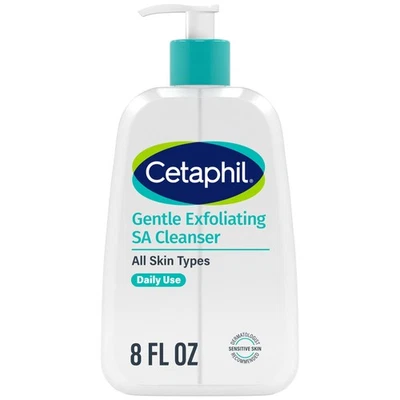 Limpiador exfoliante suave Cetaphil SA, gel limpiador espumoso para toda la piel Foto 1 de 4