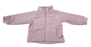 Columbia Kleinkind Fleecejacke durchgehender Reißverschluss rosa Langarm Reißverschluss, Taschen 2T - Bild 1 von 12