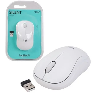 Logitech PC USB Maus M220 Silent Weiß Wireless Mouse Kabellos Funk 3 Tasten - Bild 1 von 6
