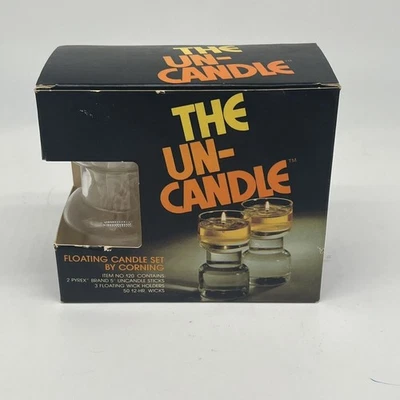 Juego de velas flotantes vintage años 70 The Un-Candle de Corning nuevo Foto 1 de 4