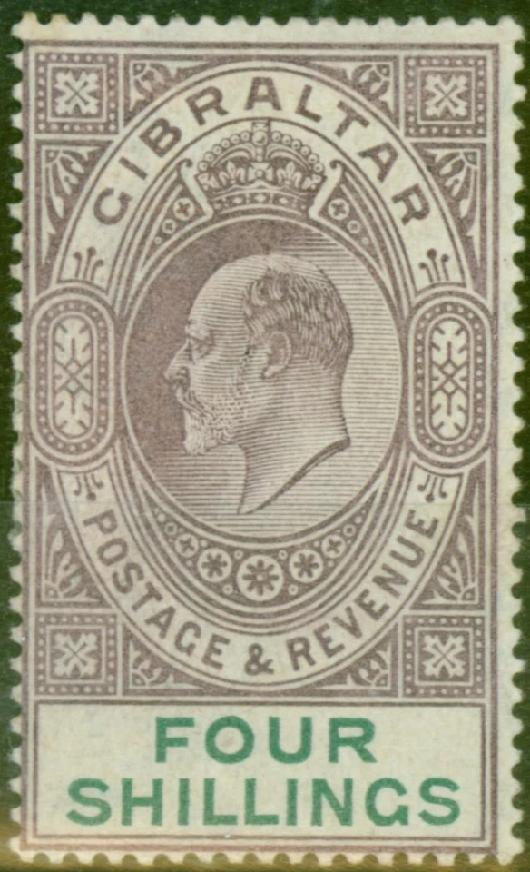 Gibraltar 1903 4s Dull Purple & Green SG53 Fine MM - Image 1 of 1