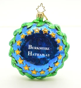 Christopher Radko Berkshire Hathaway ornamento bandiera americana USA stelle e strisce - Foto 1 di 4
