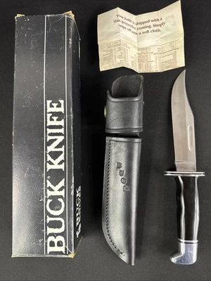 Buck Knife 119 Special Fixed Blade Knife w/ Box, Sheath & Paperwork USA 1991 - Image 1 of 4