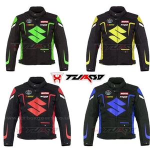 New Suzuki Summer Mesh Motorcycle Textile Motorbike Racing Touring Biker Jacket - Picture 1 of 19
