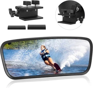 Affordura Extra Large Boat Mirror for Boat 14" x 5.6" Boat Mirror Rear Open Box - Bild 1 von 7