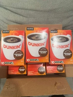 DUNKIN' DONUTS ☕ Dunkin’ Original Blend Medium Roast Coffee – 60 Keurig K-Cup Pods (Pack of 6)