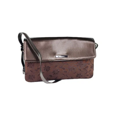 Paco Rabanne коричневый кожаный/атлас регулируемый наплечная сумка вышитая сумочка сумки - Изображение 1 из 4