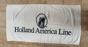 Holland America Line Blue & White Terry Cotton Beach Towel - Picture 1 of 2