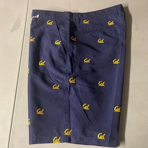 Cal Golden Bears UC Berkeley Golf Shorts Blue Script Logo Ovation Men Size 38-40 - Imagen 1 de 11