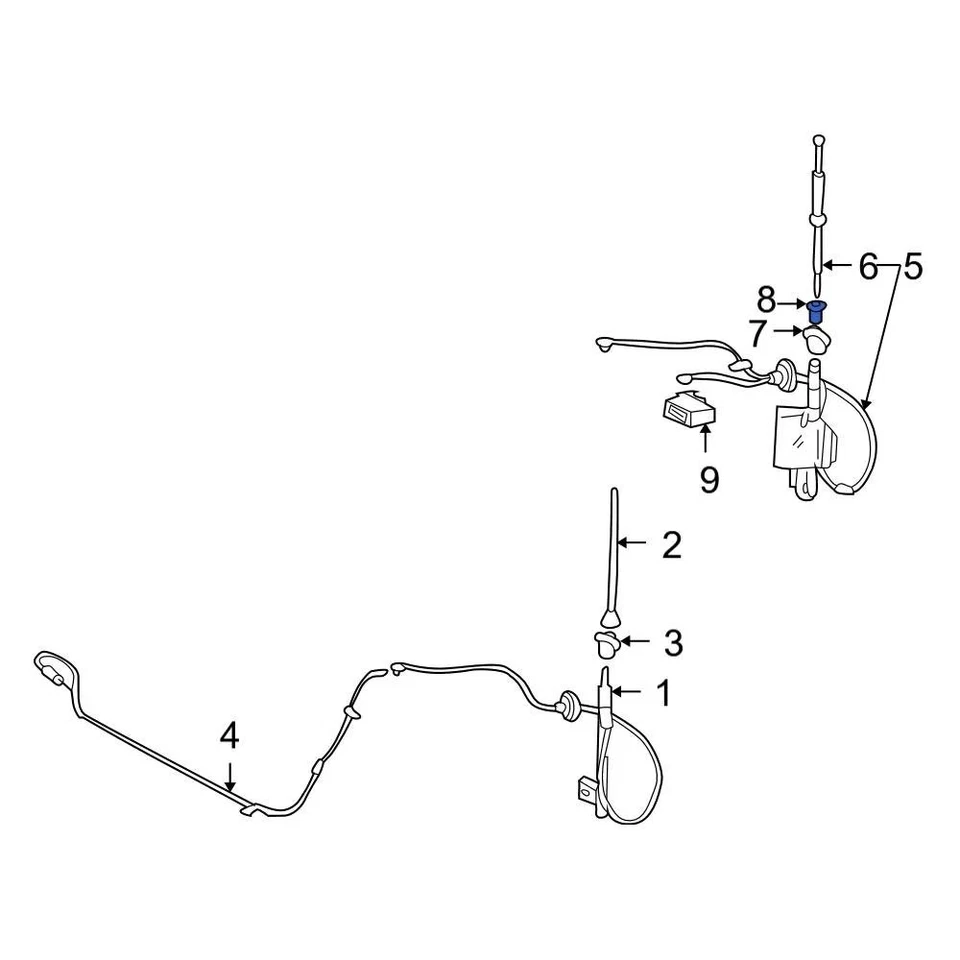 For Toyota Celica 2000-2005 Toyota 8639620030 Upper Radio Antenna Base Nut Foto 1 de 2