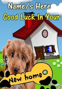 Cockapoo Dog New Home Moving Card PID24 A5 Personalised Greeting Card - Picture 1 of 1