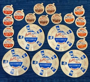 Vintage Milk Bottle Cap Lot of 20 Markley College Dairy Turlock California 3B - Picture 1 of 1