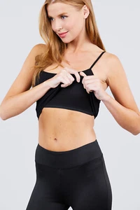 Women's ADJ STRAP CROPPED CAMI w/SHELF BRA ( 2/2/2) ( S/M/L) 6 pieces 1 pack - Picture 1 of 45