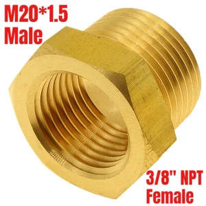 Messing M20*1,5 Außengewinde auf 3/8" NPT Innenrohr Reduziergewinde Adapter Fitting - Bild 1 von 6
