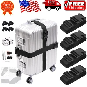 Colorful 74" x 2" Luggage Straps - Lightweight Adjustable Travel Accessories - Picture 1 of 9