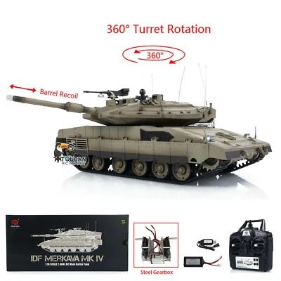 1/16 7.0 Henglong Metal Driving Gearbox BB IR 360 RC Tank 3958 IDF Merkava MK IV - Image 1 of 4
