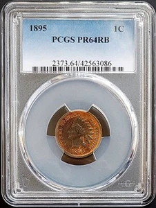 1895 Proof Indian Head Cent certified PR 64 RB by PCGS! - Picture 1 of 8