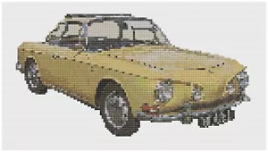 Kreuzstich Muster Von Florashell - Blau Rennen Car - Bild 1 von 1