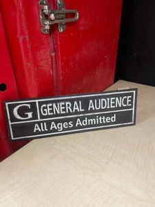 Home Theater metal Wall decor G General Audience All Ages Admitted NEW - Picture 1 of 4