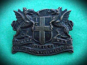 WW1, City of London Volunteer Regiment "VTC" ~ British Army Military Cap Badge - Picture 1 of 9