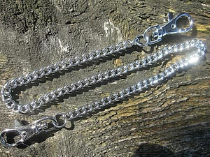   2 x Kette Messerkette Schlüsselkette aus Metall chrom 50cm Messer Schlüssel HA - Bild 1 von 2