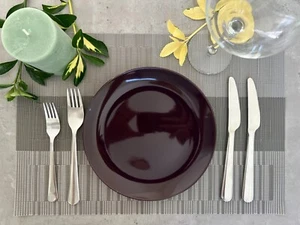 Placemats Coasters Heat Resistant Non-Slip Dining Table Mats Light/Dark Grey 6pc - Picture 1 of 3