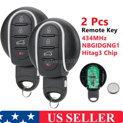 2 para 2014 2015 2016 2017 2018 Mini Cooper 4B controle remoto chaveiro NBGIDGNG1 - Imagem 1 de 4