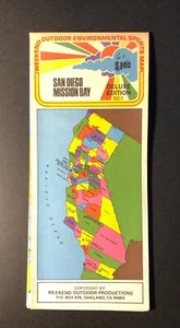 Weekend Outdoor Environmental Sports Map for San Diego & Mission Bay California - Picture 1 of 3