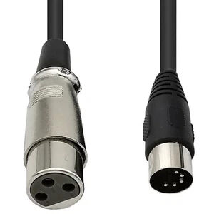 Cable conector de audio adaptador macho a XLR 3 pines MIDI DIN 5 pines macho/hembra - Imagen 1 de 13