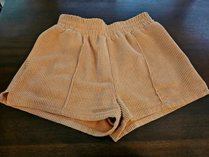 URBAN OUTFITTERS BDG Clara Corduroy High-Waisted Pull-On Short Peach Orange Sz M - Picture 1 of 8