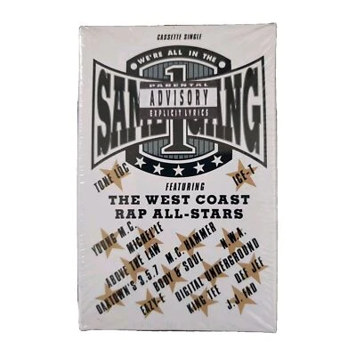 The West Coast Rap All-Stars We're All In The Same Gang Cassette Single 1990 NEW - Image 1 of 4