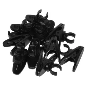 10pcs Black 10mm Microphone Clip Rotatable Mic Holder For Stand And - Zdjęcie 1 z 12