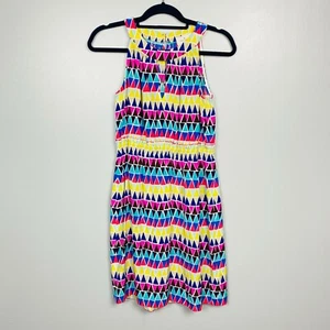Kate Spade Womens Size 8 Colorful Geometric Print Sleeveless Keyhole Neck Dress - Picture 1 of 7