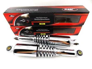 HONDA SL100 325mm JBS CHROME REAR SHOCK ABSORBERS EYE TO EYE - Picture 1 of 4