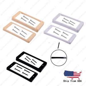 2 Pcs Plastic Guitar Humbucker Pickup Rings Curved Bottom Frame For Les Paul - Picture 1 of 13
