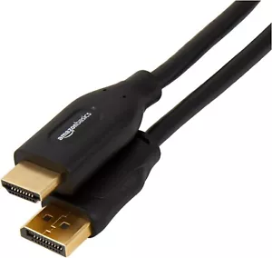 Uni-Directional Displayport to HDMI Display Cable 4K@60Hz -3 Feet Amazon Basics# - Picture 1 of 5